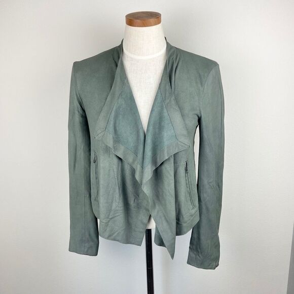Cupcakes & Cashmere Leather Suede Moto Jacket - Picture 1 of 7